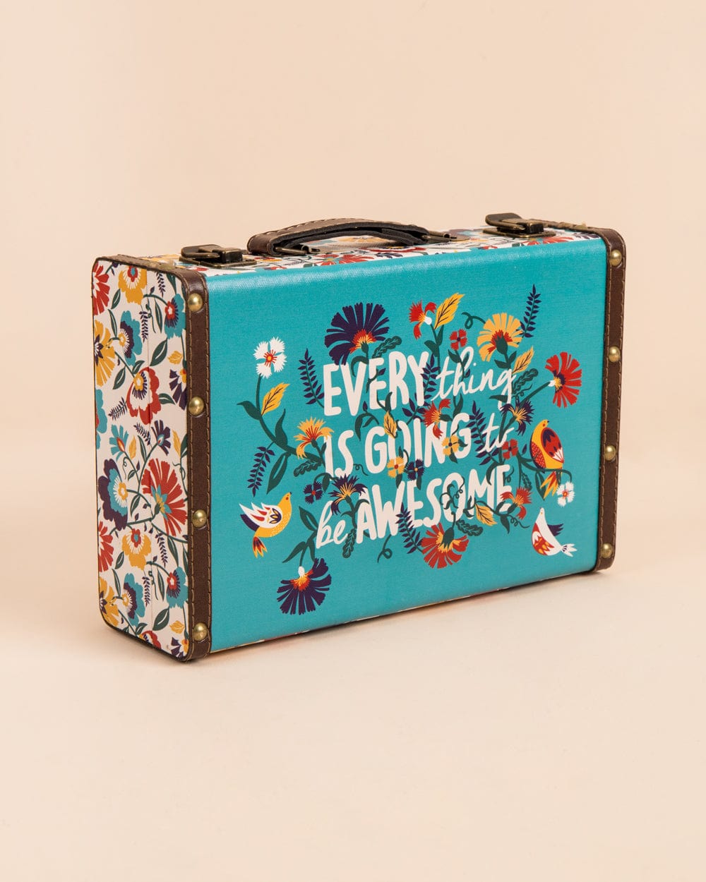 Chumbak Everything Is Going To Be Awesome Suitcase - Ivory