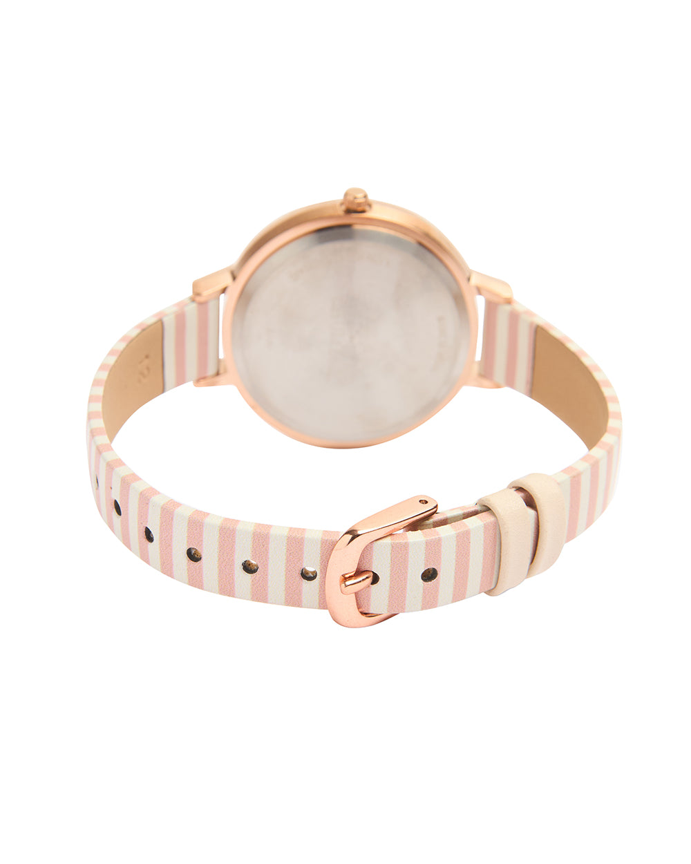 Live Slow Watch & Bracelet Set Peach & Rose Gold