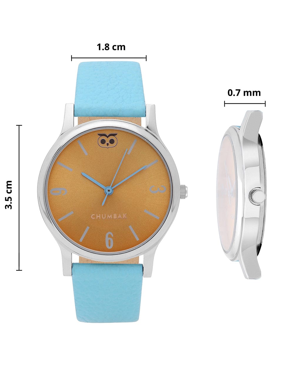 Chumbak TEAL by Chumbak Classic Hues Watch Teal & Yellow