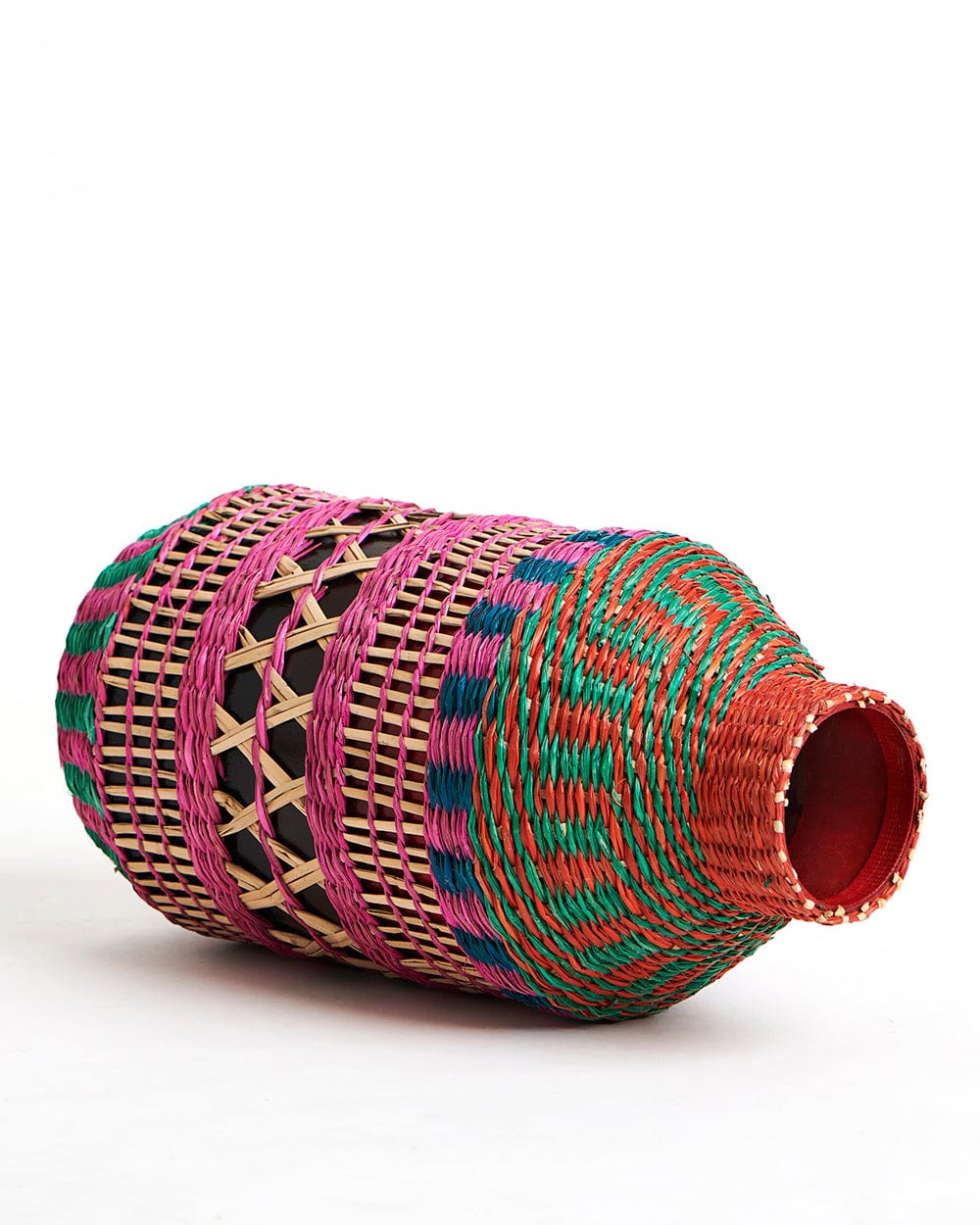 Chumbak Taffy Rattan Pink Vase