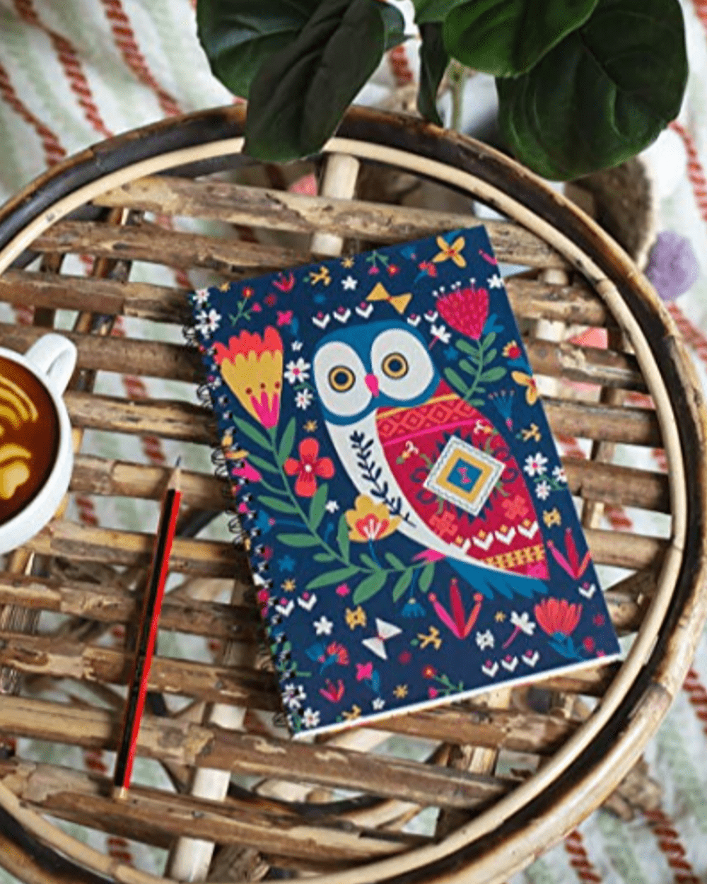 Chumbak Killim Owl Spiral Notebook