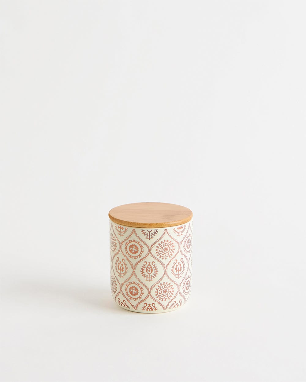 Chumbak Suzani Gold Storage Jar - Ivory & Gold