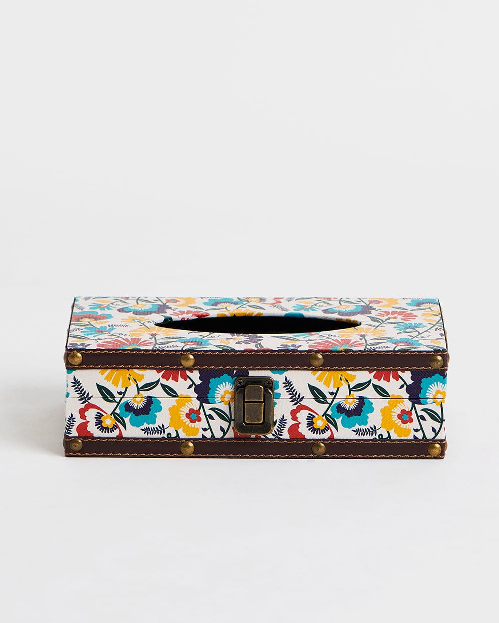 Chumbak Kashmir Floral Off-White Tissue Box