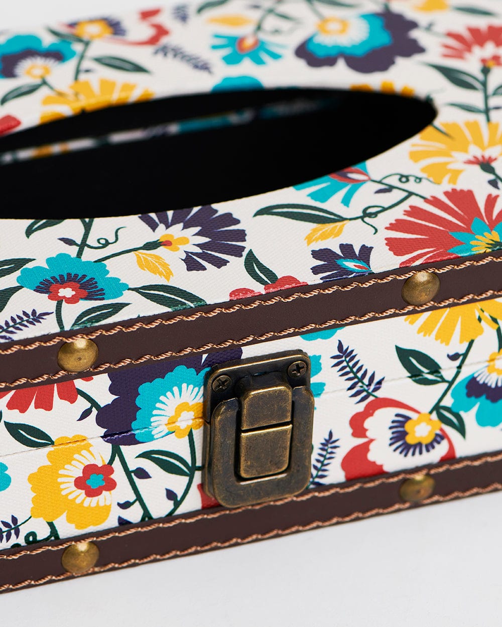 Chumbak Kashmir Floral Off-White Tissue Box