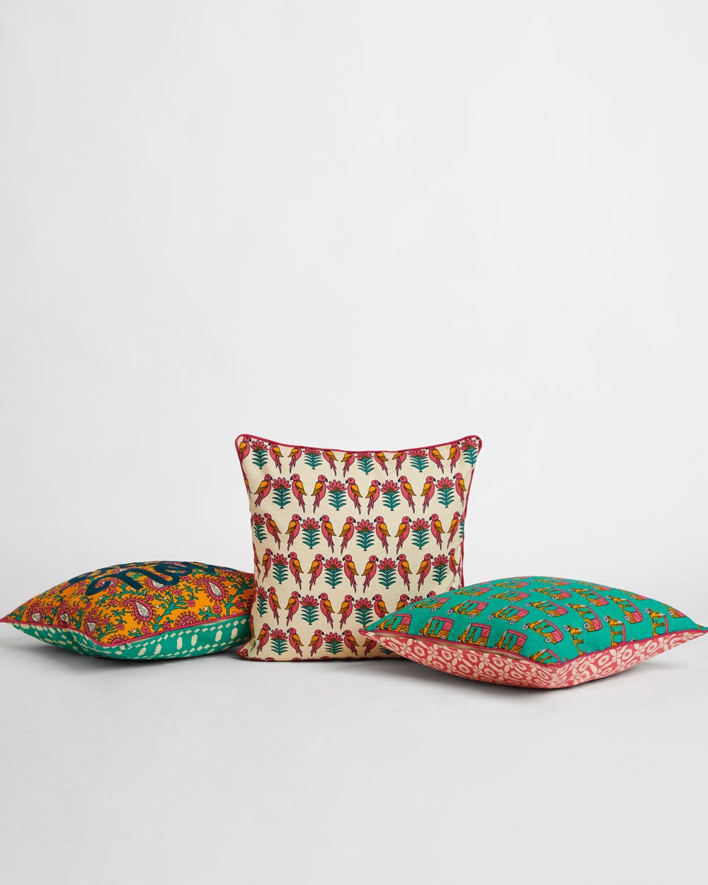 Chumbak Streets of Jaipur Kutch Cushion Covers - Set of 3