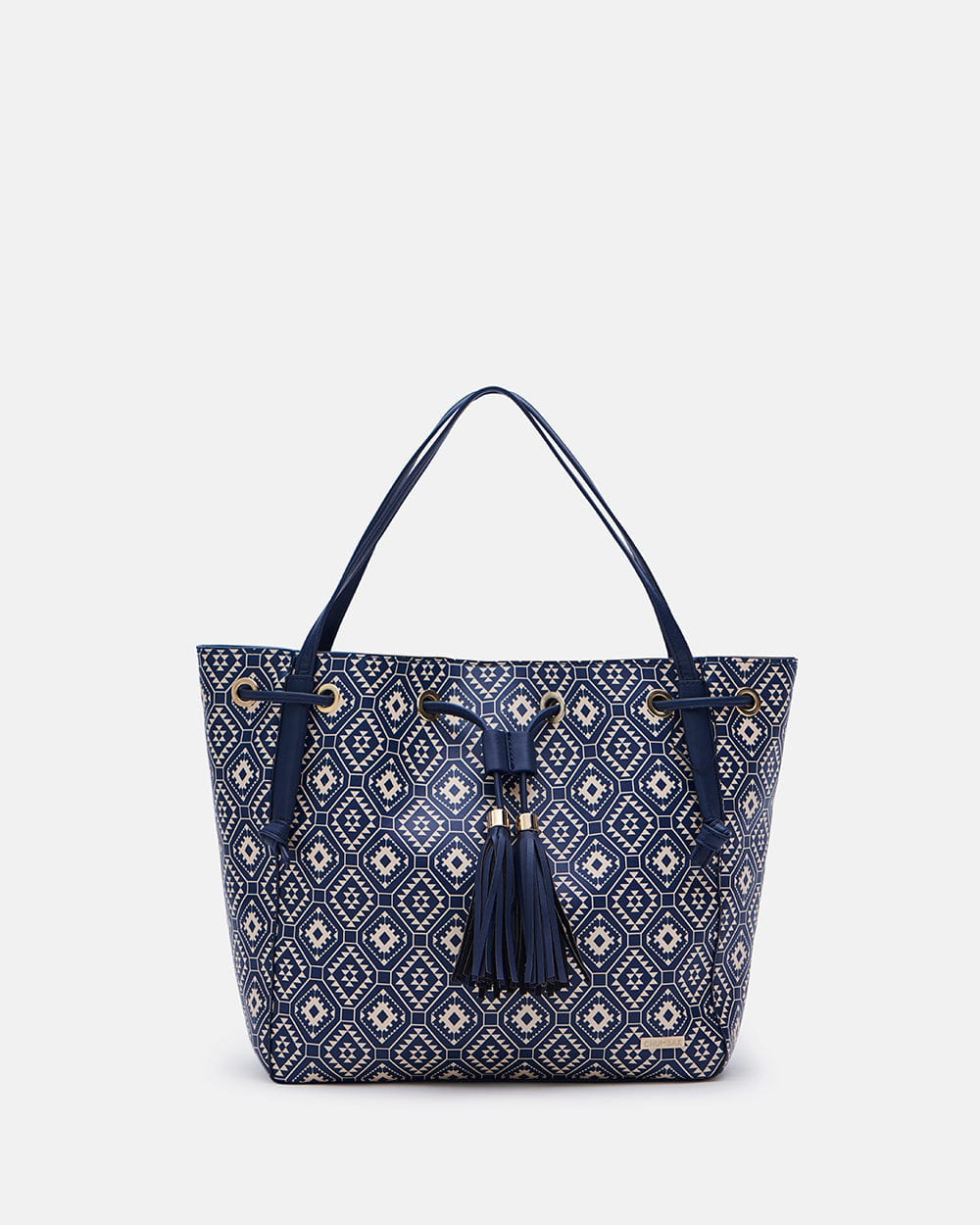 Chumbak Indie Aztec Tote Bag - Navy Blue