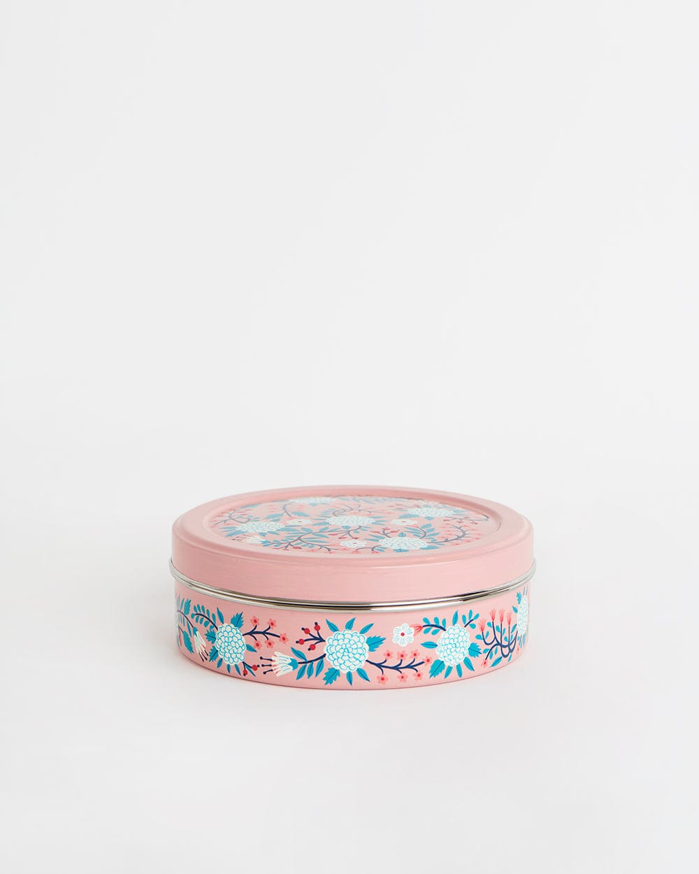 Chumbak Peach Floral Steel Spice Box