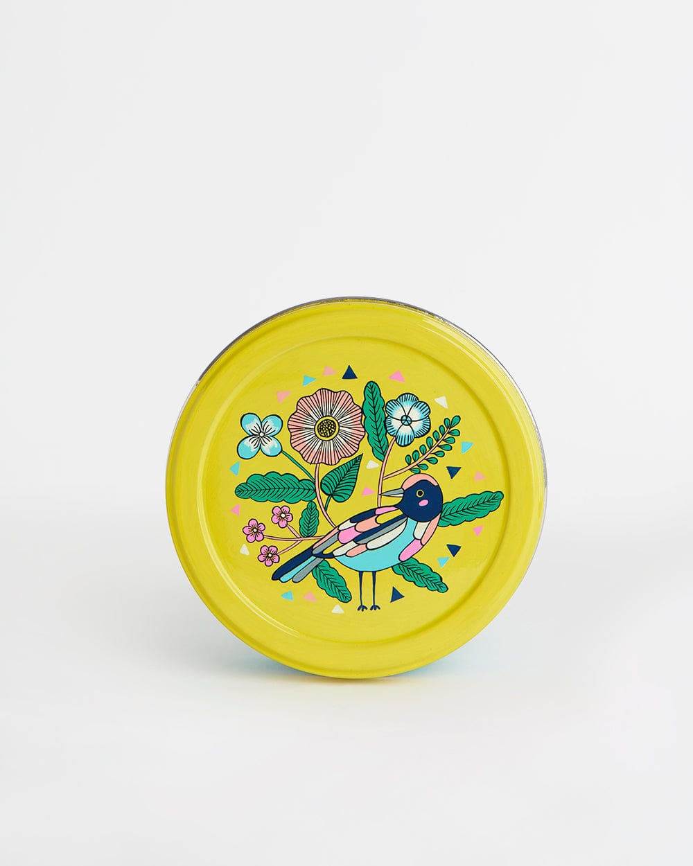 Chumbak Yellow Floral Steel Spice Box