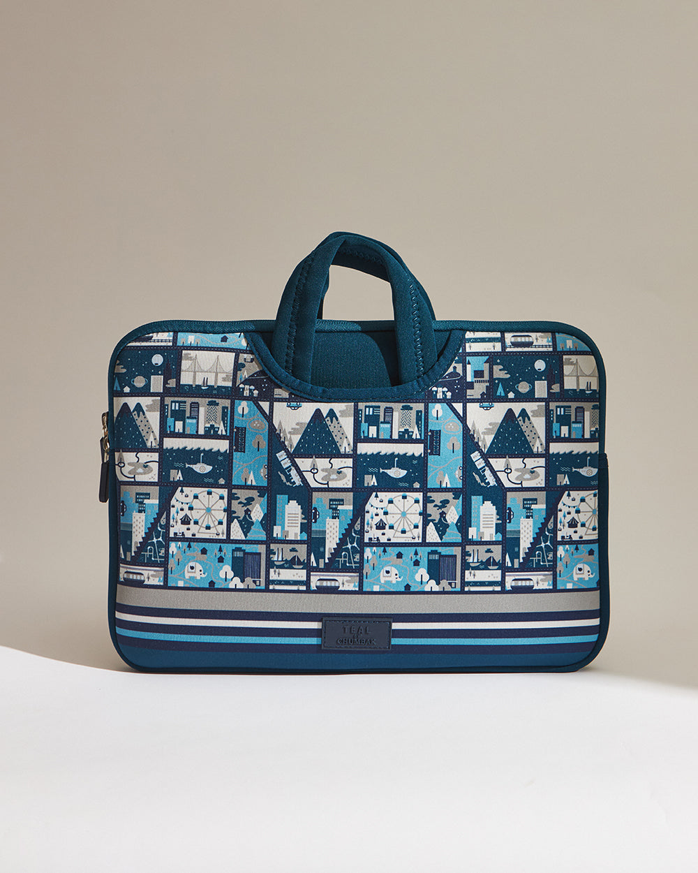 TEAL By Chumbak Amusement Park Laptop Sleeve - 15inch