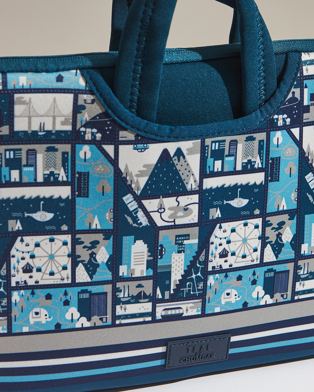 TEAL By Chumbak Amusement Park Laptop Sleeve - 15inch