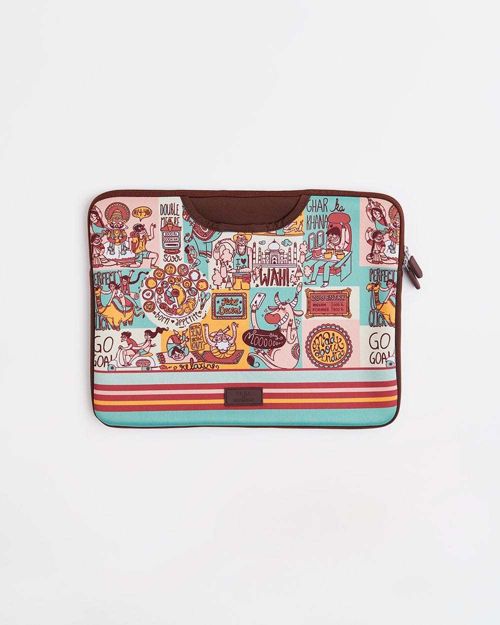 Chumbak TEAL By Chumbak Indie Pop Laptop Sleeve - 15inch