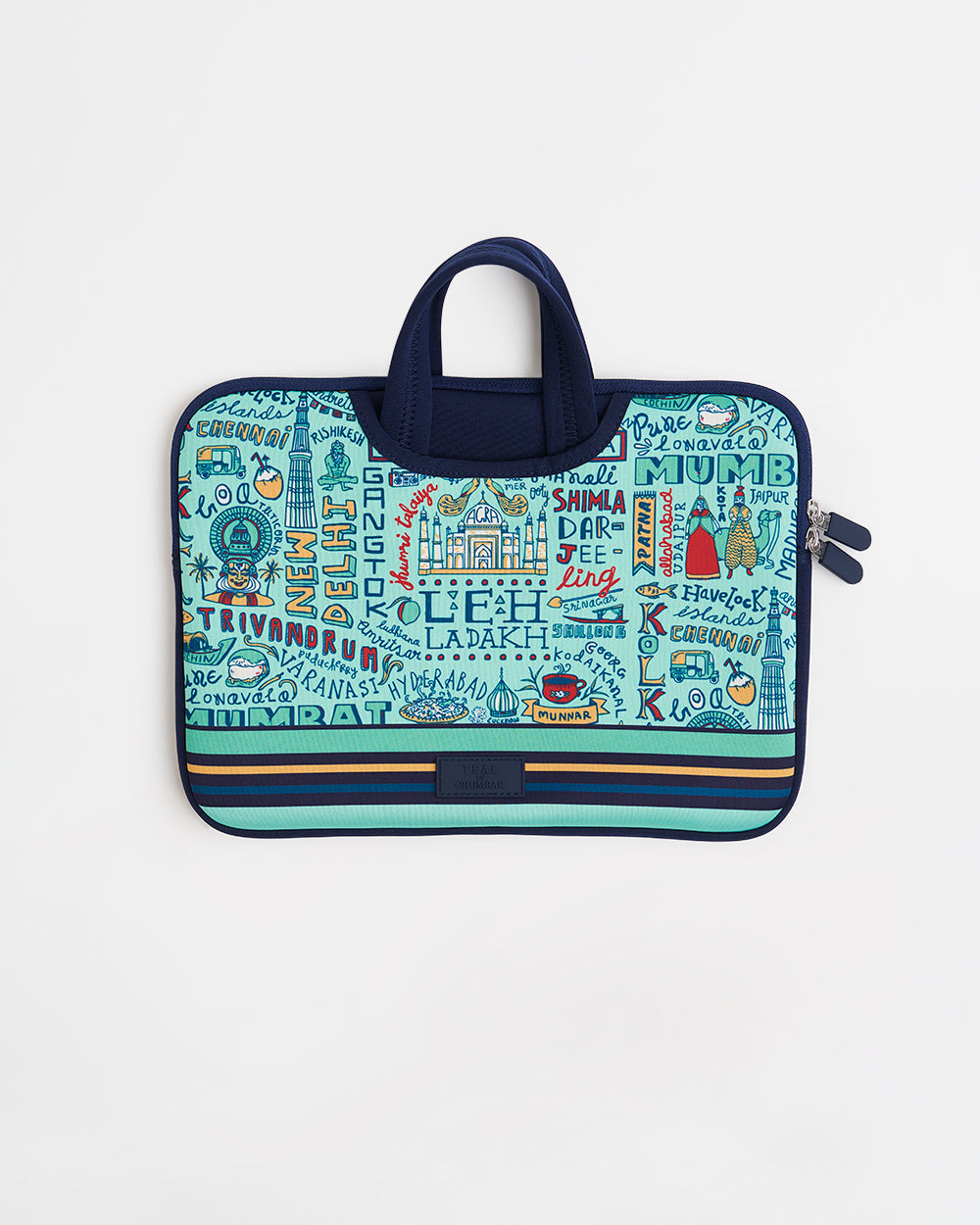 TEAL By Chumbak Traveller Laptop Sleeve - 15inch
