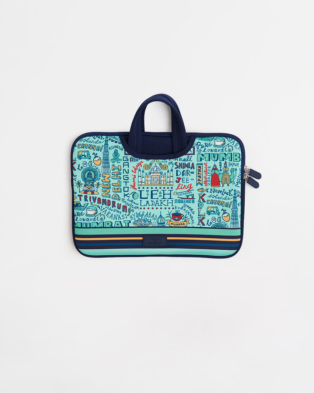 TEAL By Chumbak Traveller Laptop Sleeve - 13inch