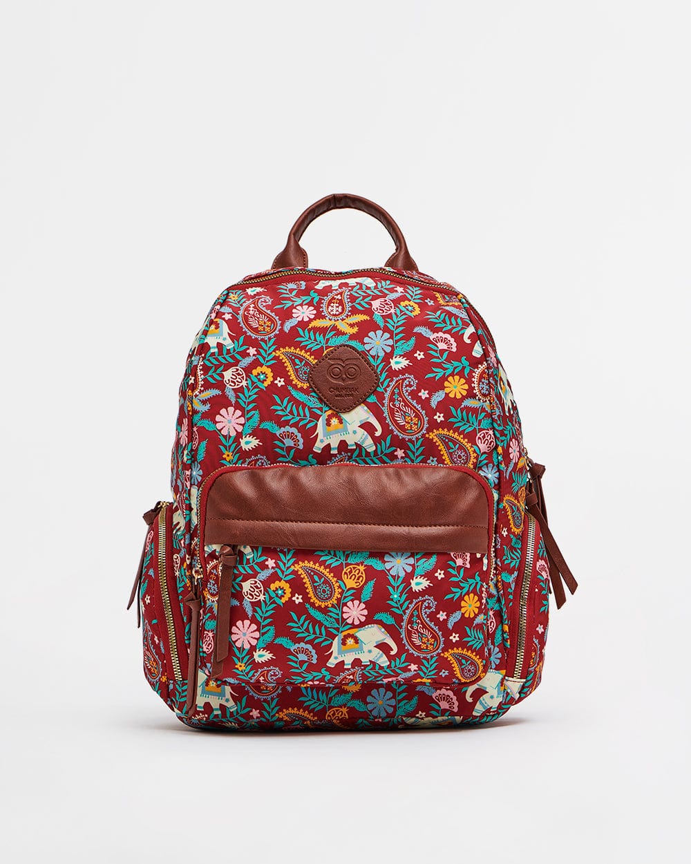 Chumbak India Boho Paisley,  Backpack-Red