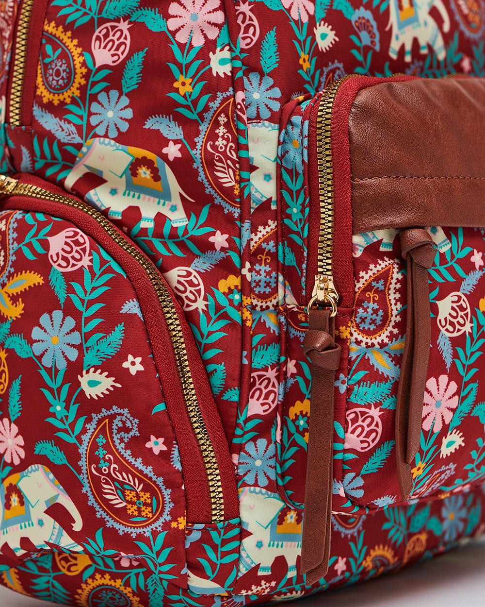 Chumbak India Boho Paisley,  Backpack-Red