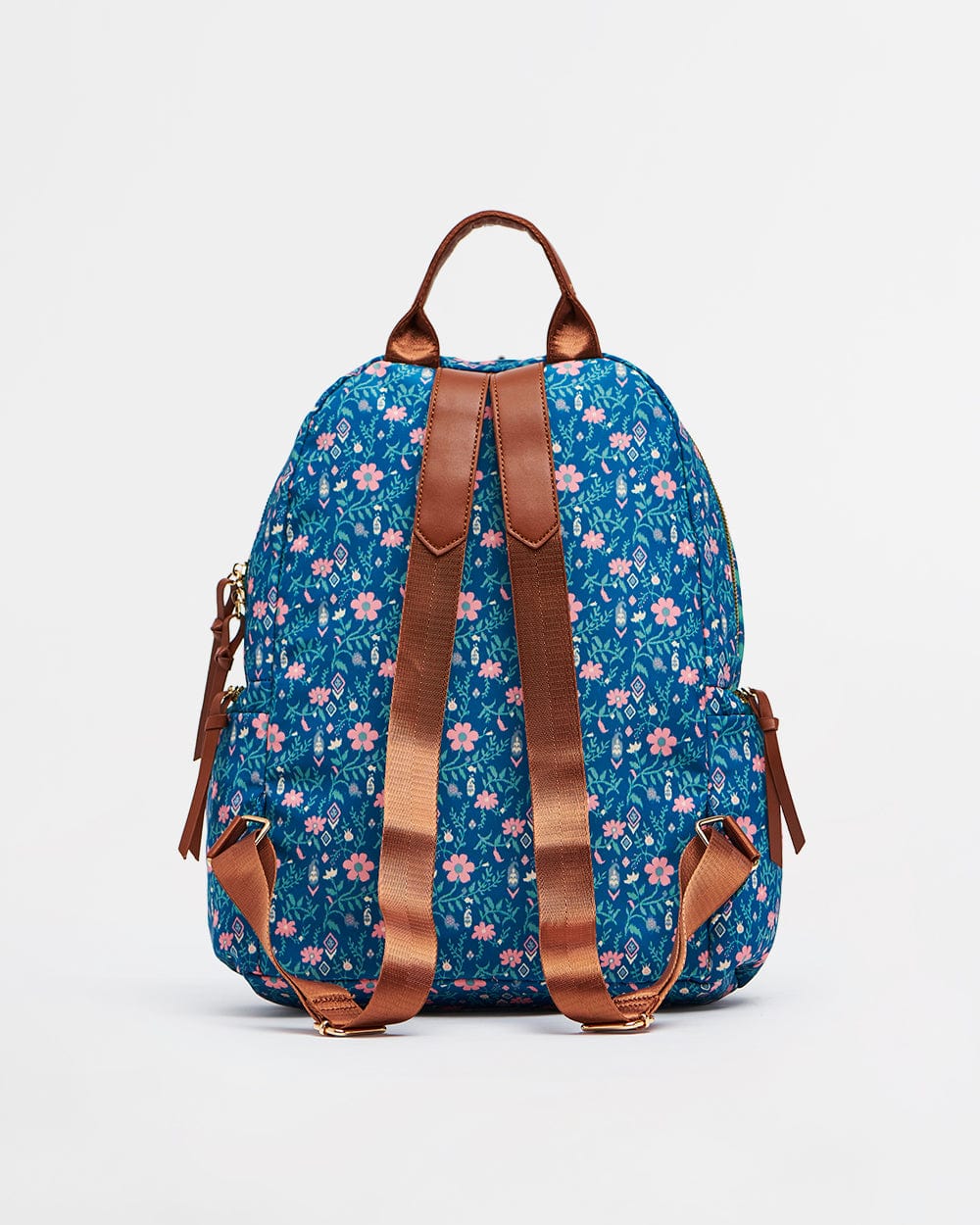 Chumbak Vacay Floral Backpack-Teal