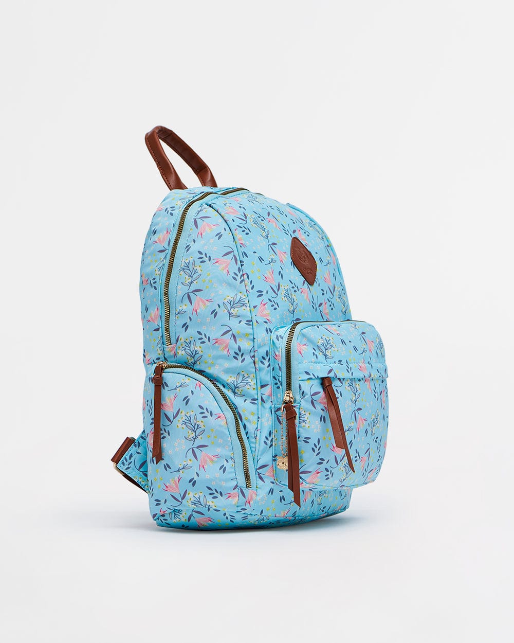 Chumbak Summer Bliss Floral Backpack-Teal