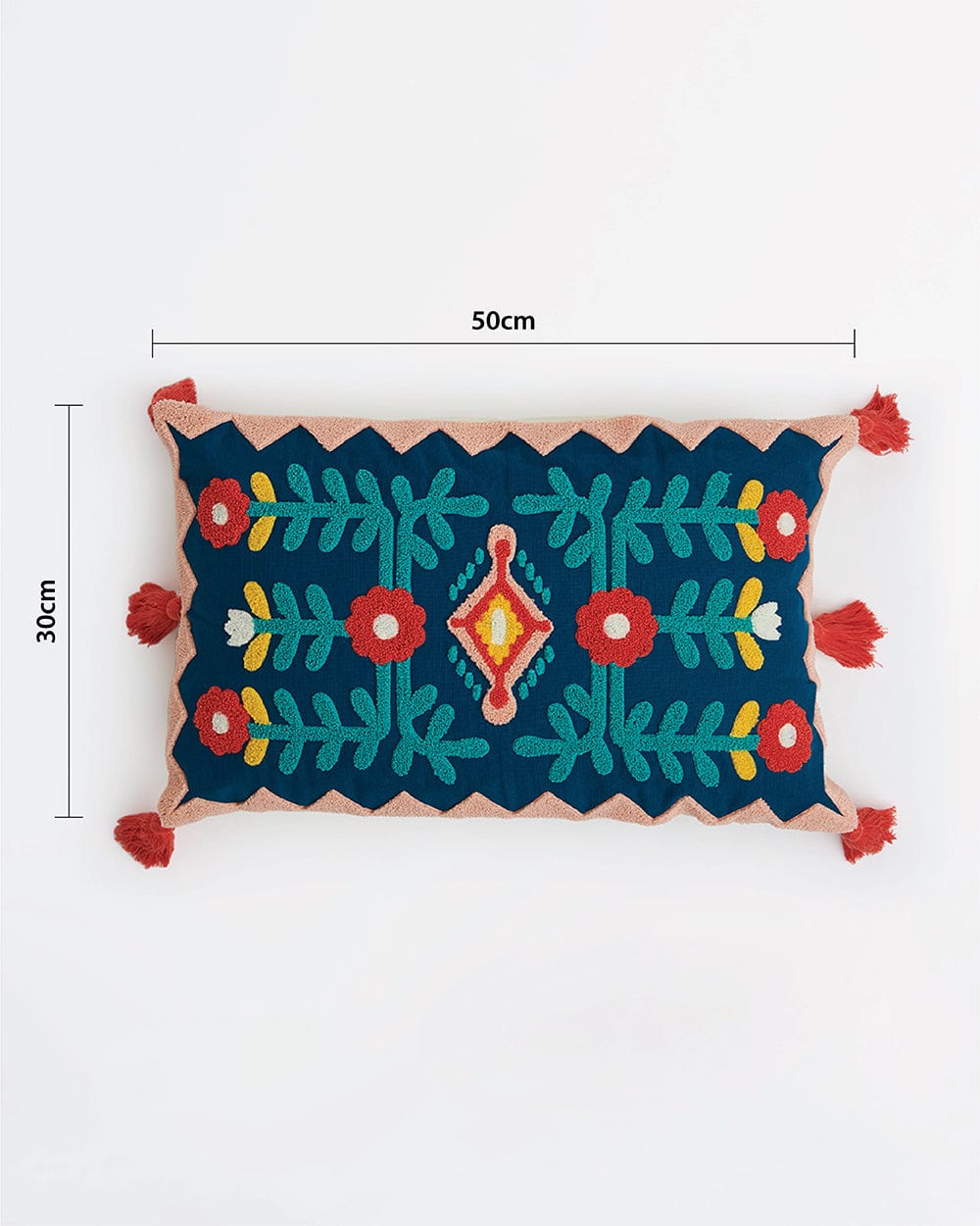 Chumbak Moroccan Mirror work Cushion Cover- 30cms x 50cms