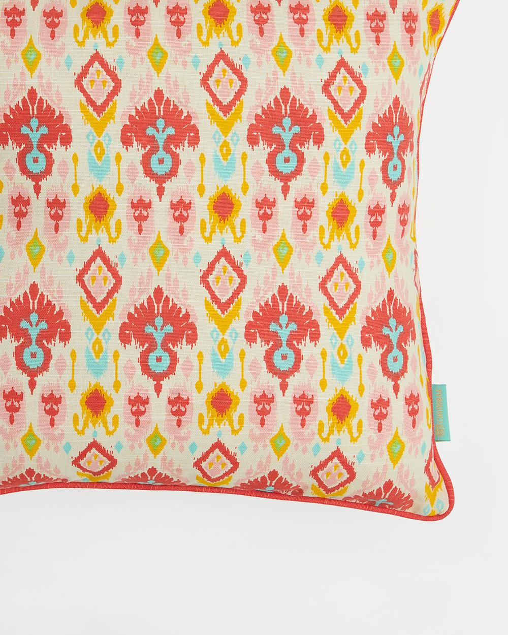 Chumbak Countryside Ikkat Cushion Set of 3 -16”