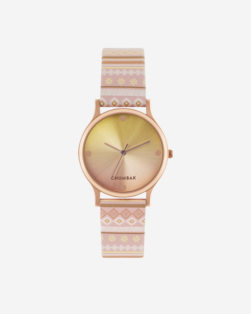 Chumbak TEAL by Chumbak Ombre Aztec Watch-Peach