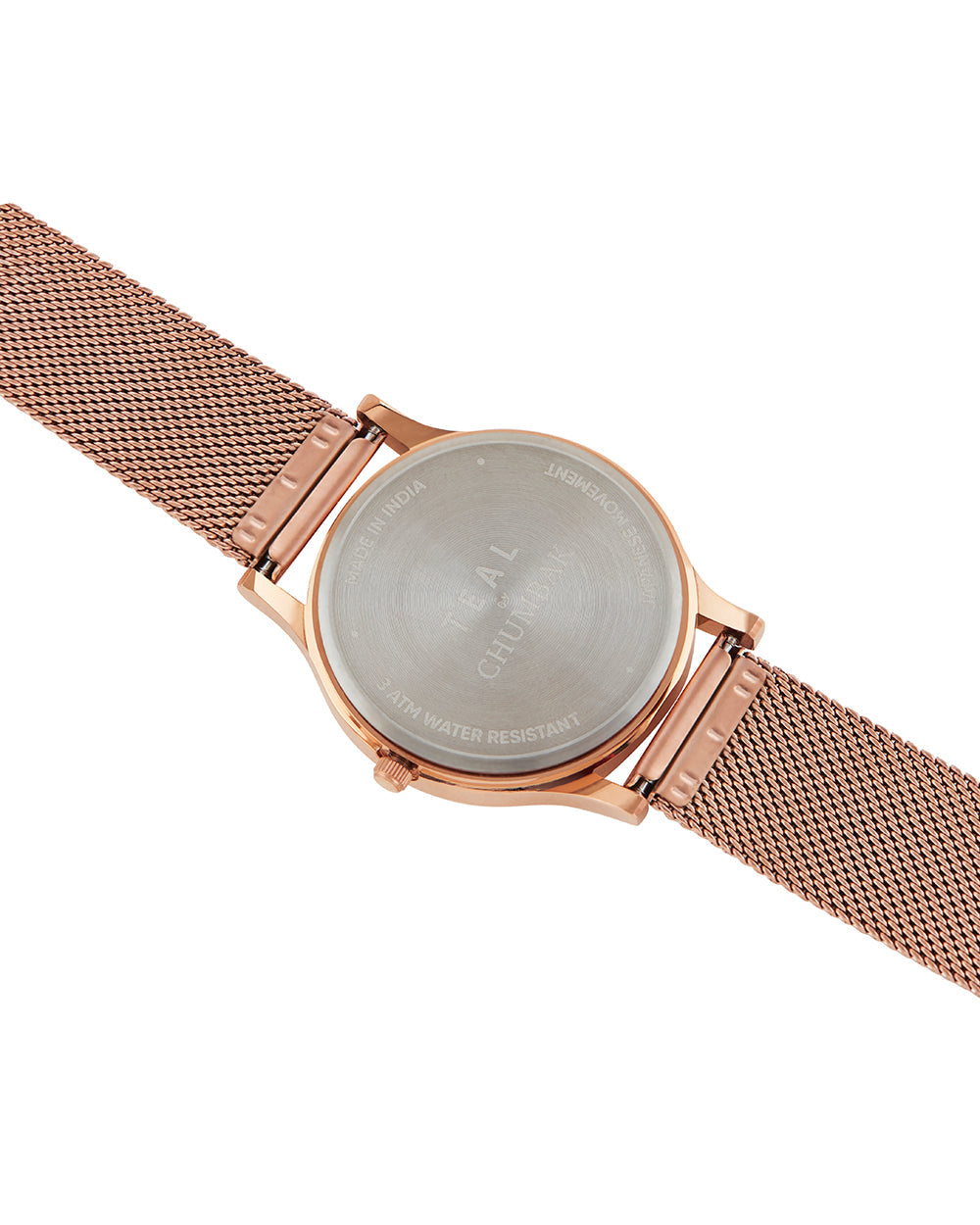 TEAL by Chumbak Forest Jade Watch, Metal Mesh Strap