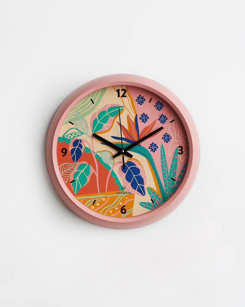 Chumbak Chumbak Botanicals Wall Clock - Peach rim