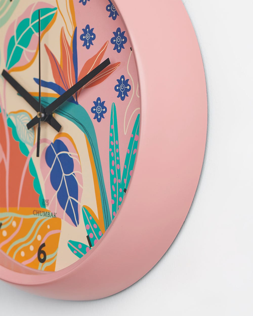 Chumbak Chumbak Botanicals Wall Clock - Peach rim