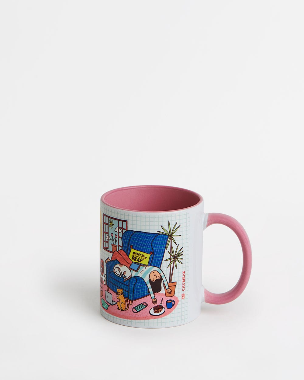 Chumbak Self Care Mugs Gift Set-Pink