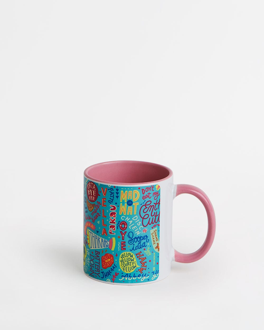 Chumbak Just Being Indian Mugs Gift Set- Pink