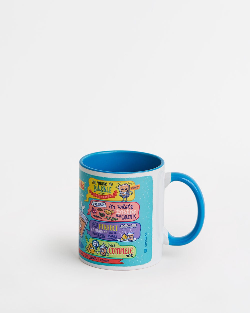 Chumbak Lunch Breaks Mugs Gift Set- Blue