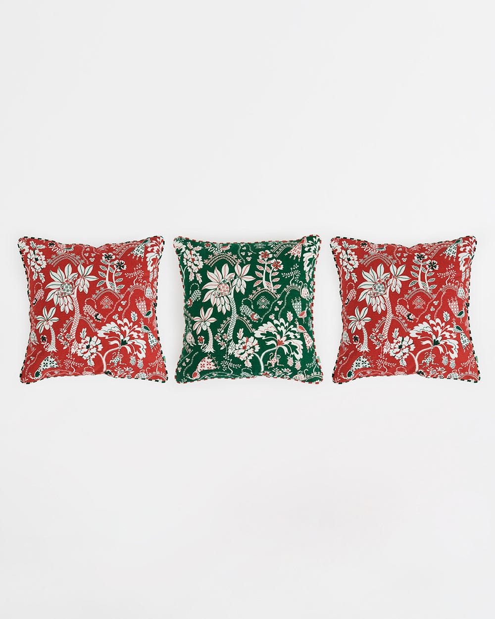 Chumbak Bageecha 16" Kasuti Cushion Cover Set  | Set of 3 