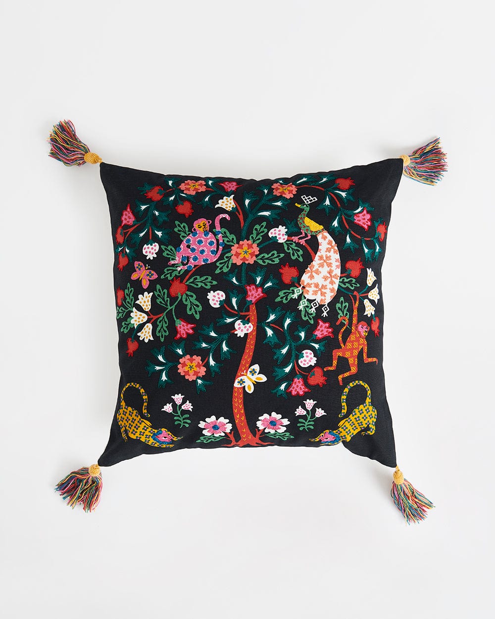 Chumbak Jungle 16" Kasuti Cushion Cover