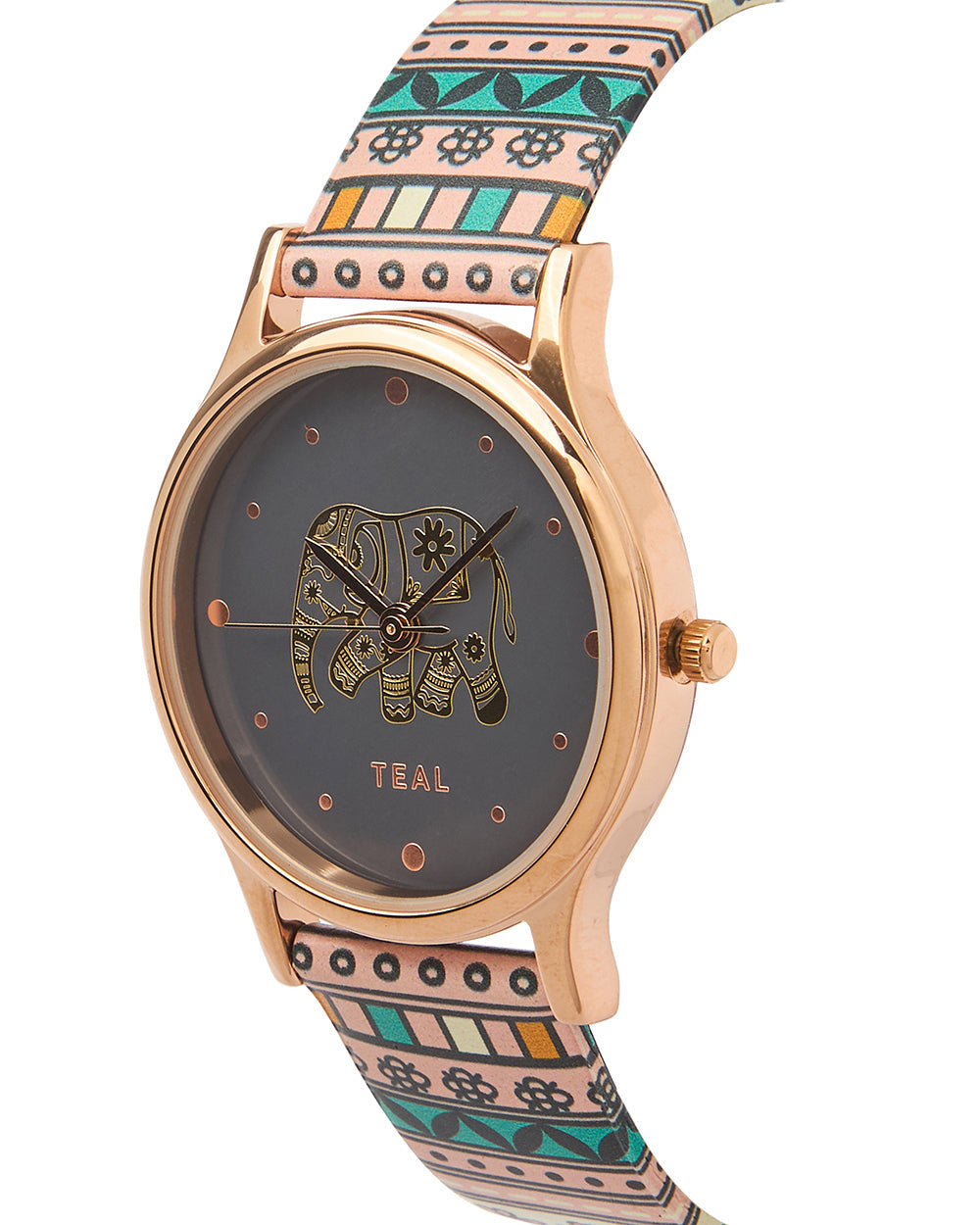 TEAL by Chumbak Carnival Elephant Watch-Black