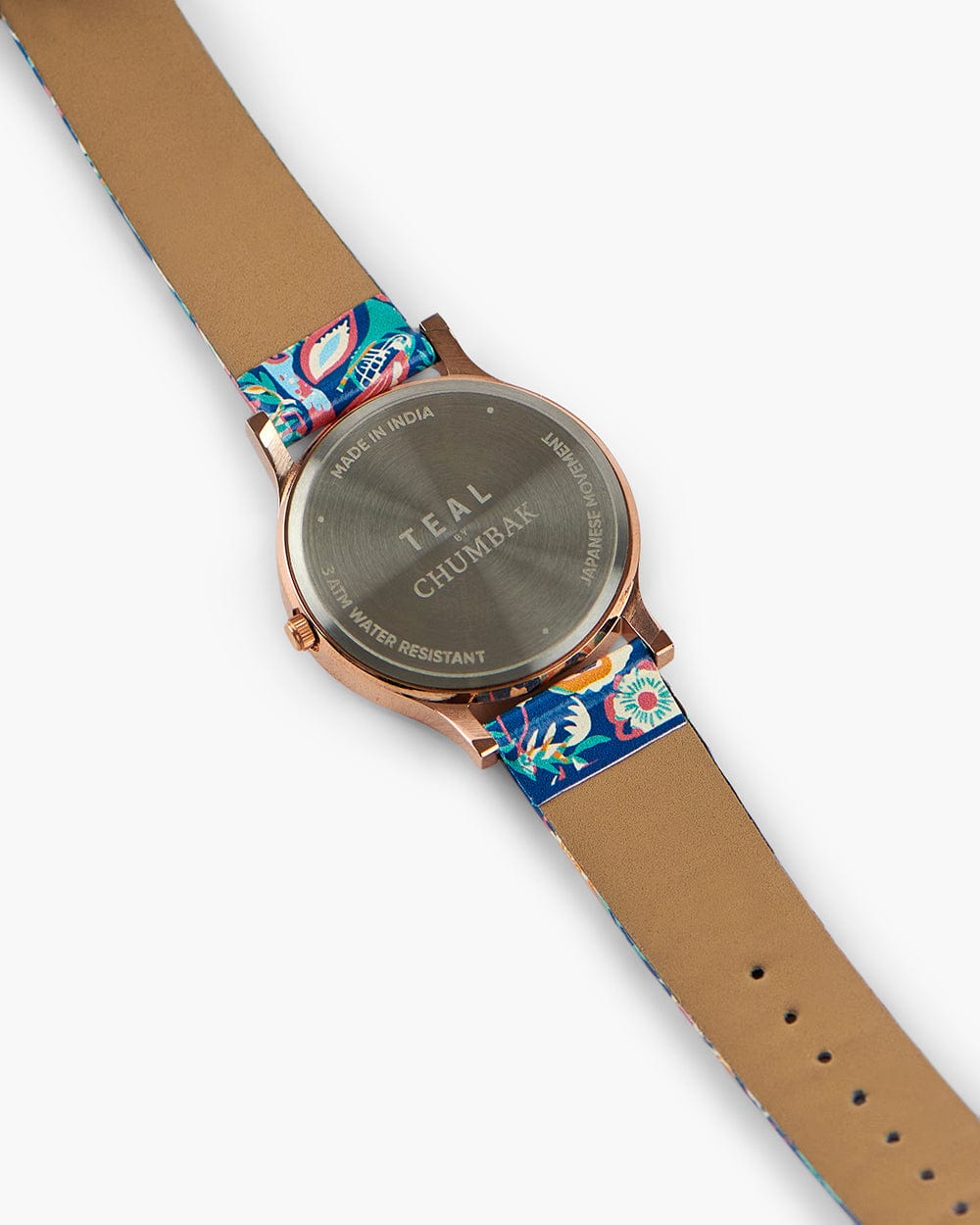 Chumbak TEAL by Chumbak Lush Blooms Watch- Dark Blue