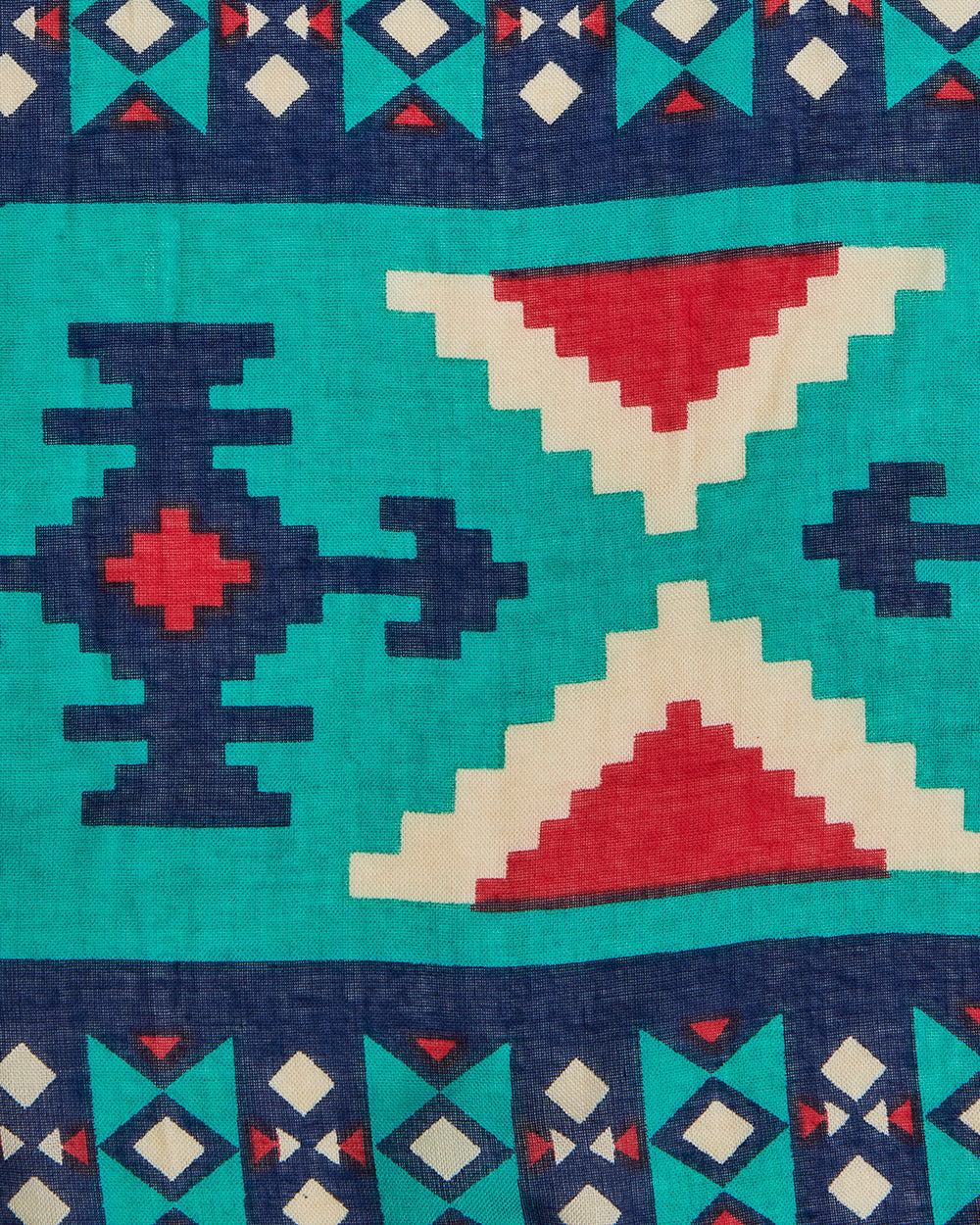 Mercado Aztec Tassels Scarf - Rectangular 