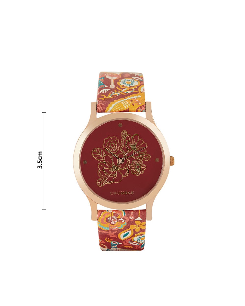 Chumbak TEAL by Chumbak Lush Blooms Watch- Red