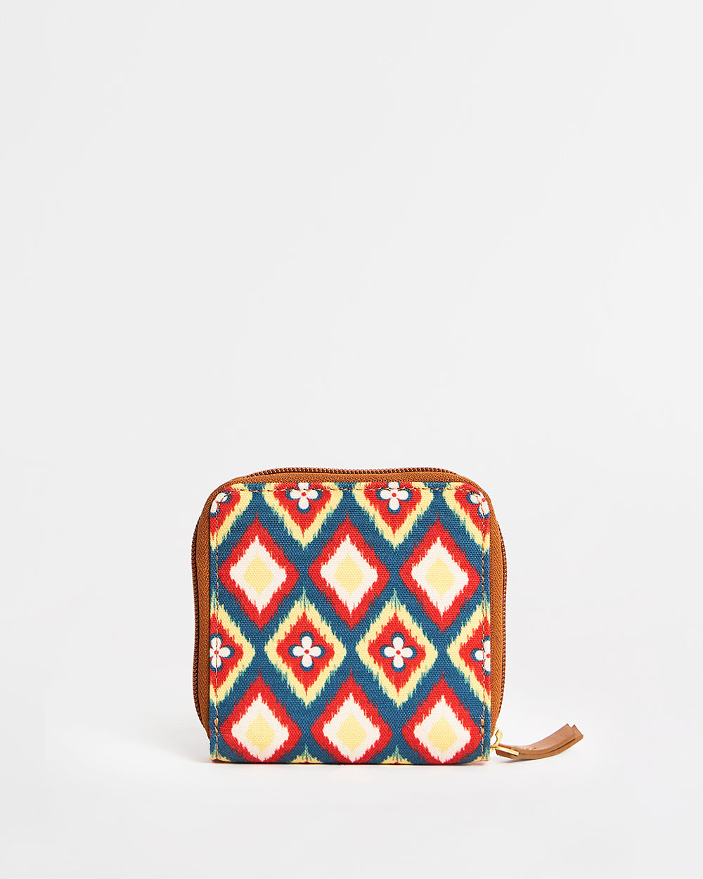 TealByChumbak Ikkat Glow Mini Wallet