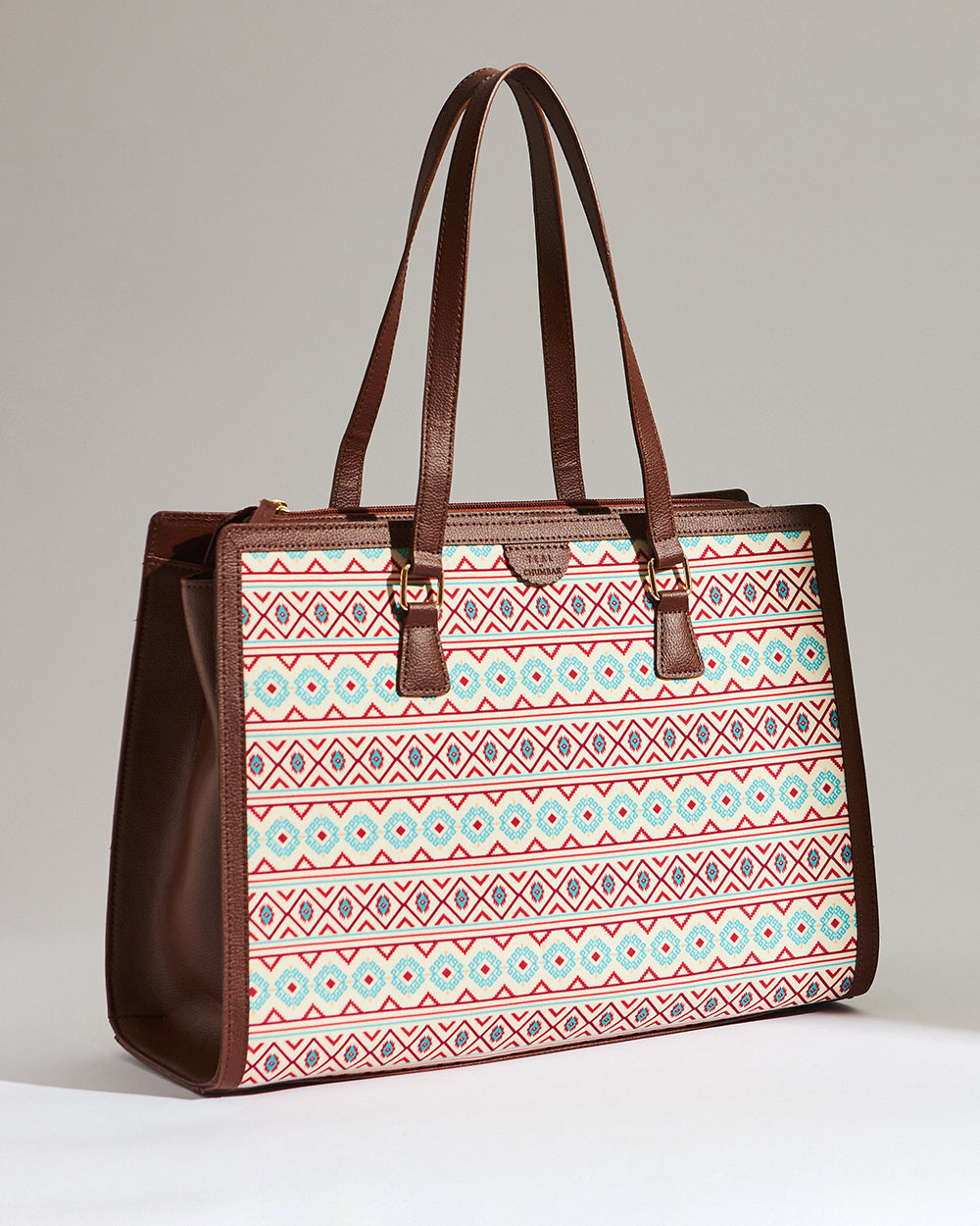 Teal by Chumbak Mercado Aztec Office Tote