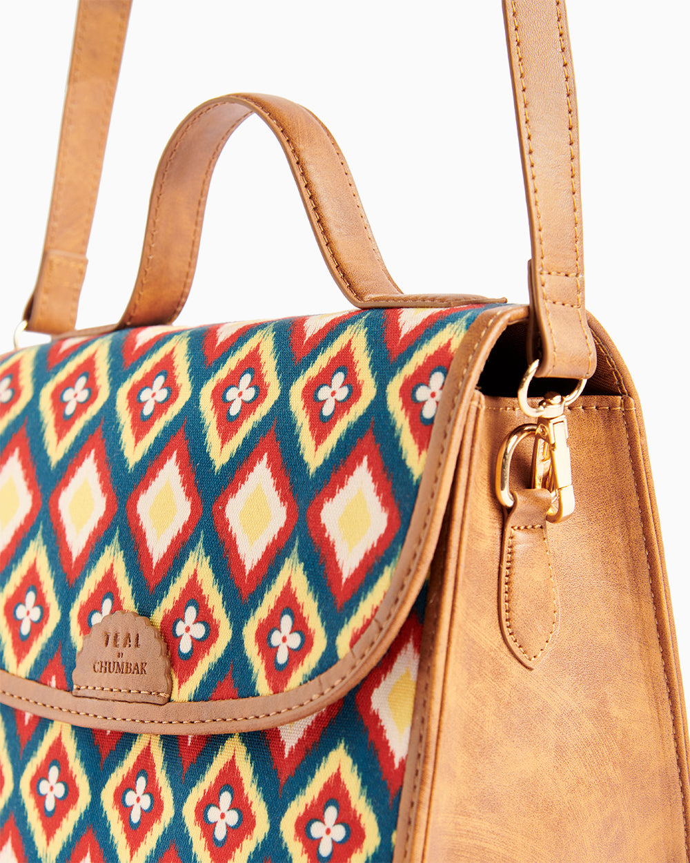 Teal by Chumbak Ikkat Glow Crossbody Bag