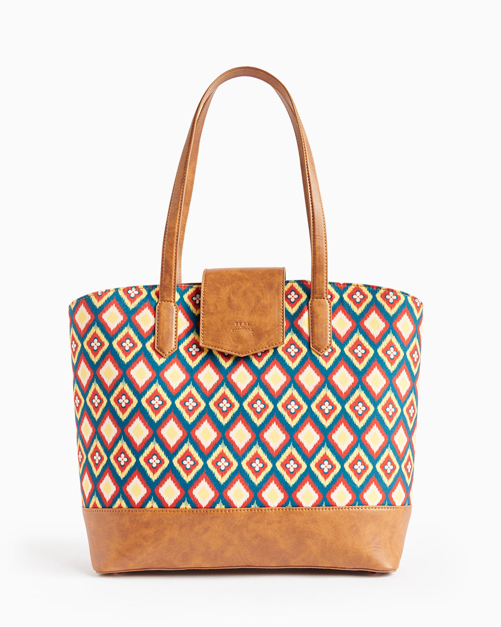 Teal by Chumbak Ikkat Glow Work Tote