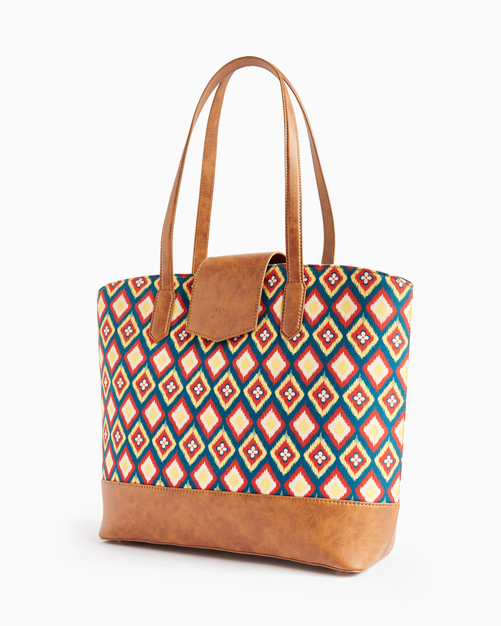 Teal by Chumbak Ikkat Glow Work Tote