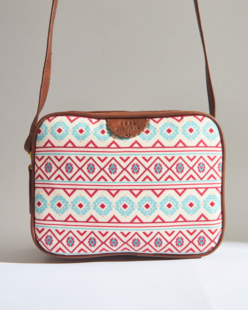 TealByChumbak Mercado Aztec Rectangular Sling Bag