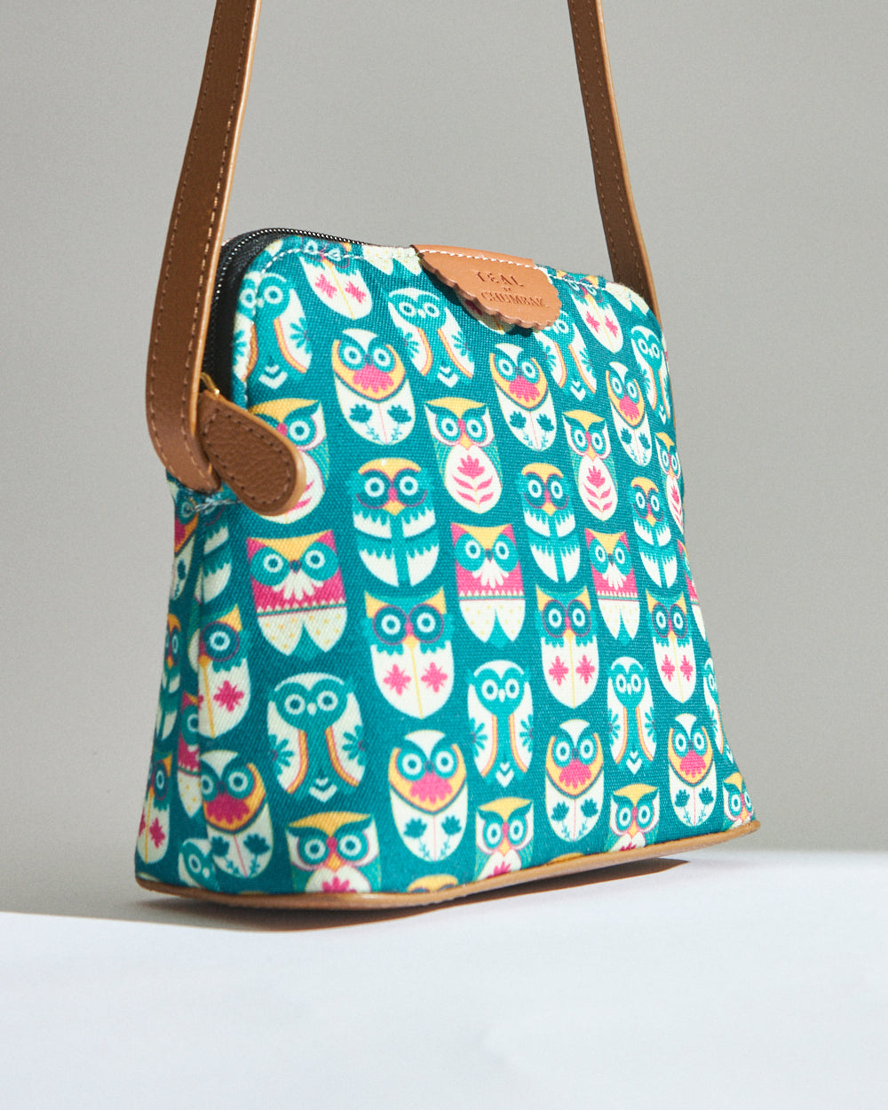 Teal By Chumbak Flower Owl Sling Bag - Teal