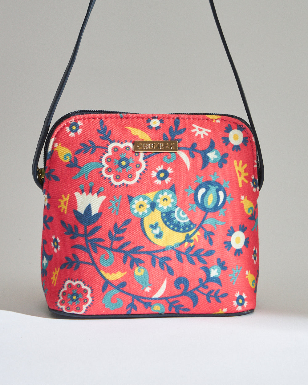 Teal By Chumbak Bukhara Blooms and Boons Sling Bag - Coral