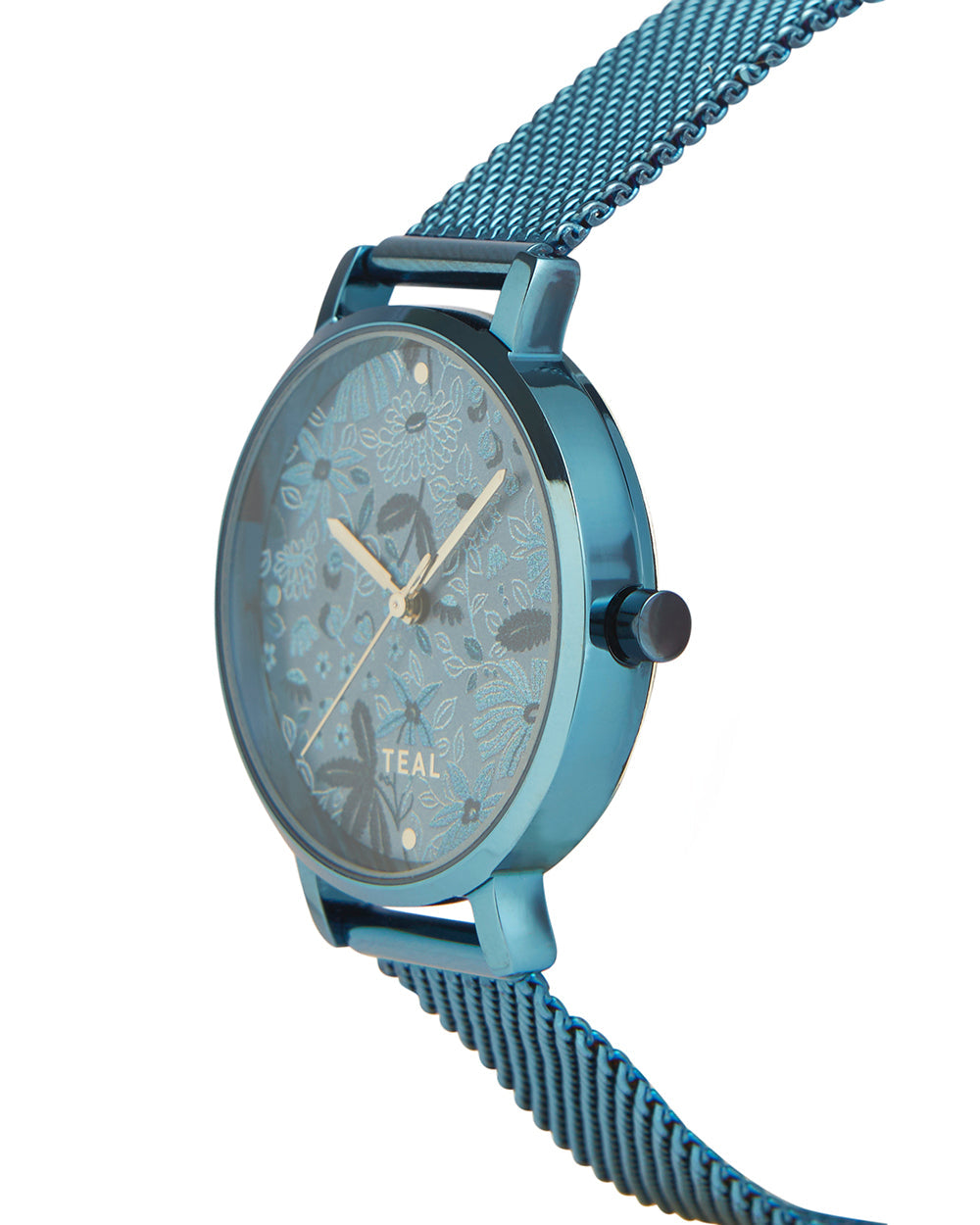 Teal by Chumbak Moonshine Watch | Metal Mesh Strap - Blue