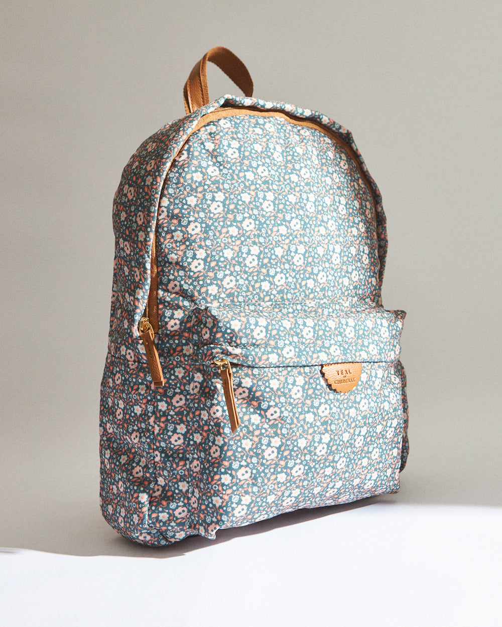 Teal by Chumbak Floral Beds Laptop backpack