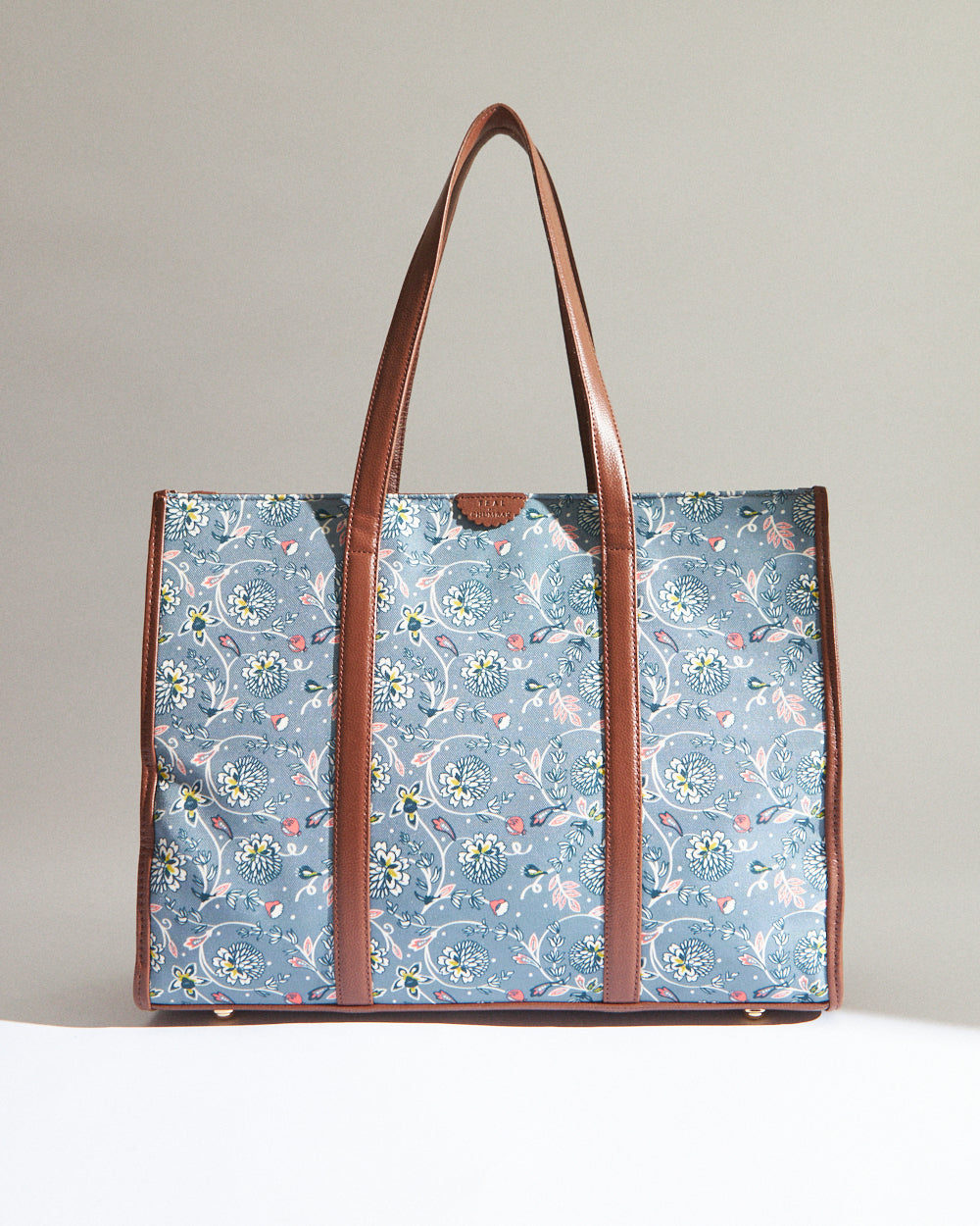 Teal by Chumbak Grey Bloom Canvas Tote