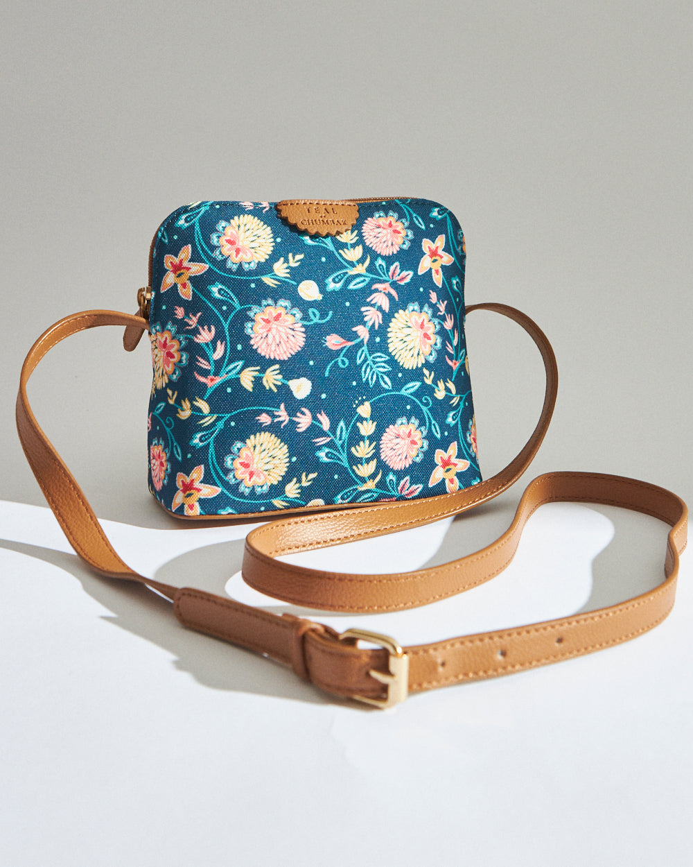 Teal by Chumbak Blue Bloom Sling Bag