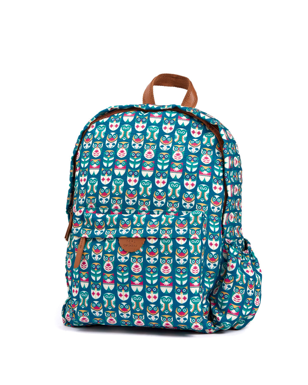 Teal by Chumbak Laptop Backpack | Printed Canvas PU and Polyester Lining