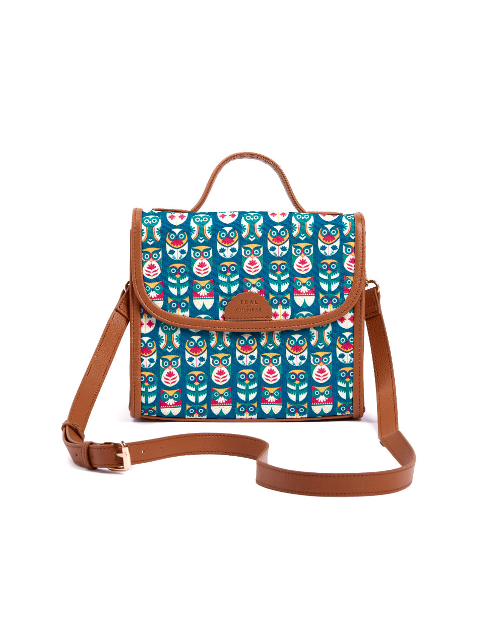Teal by Chumbak Owl March Crossbody Bag